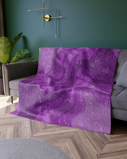 Wavey Purple Wavey 50" x 60" Crushed Velvet Blanket