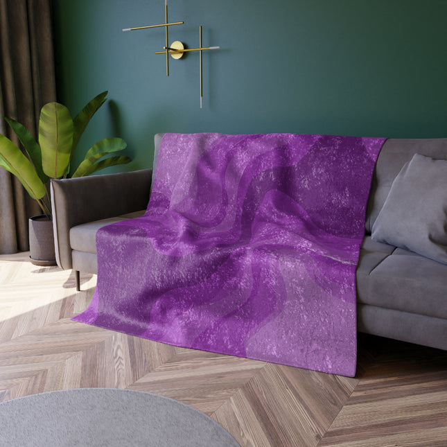 Wavey Purple Wavey 50" x 60" Crushed Velvet Blanket