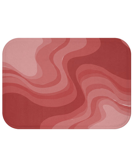 Power Red Wavey 24" x 17" Bath Mat