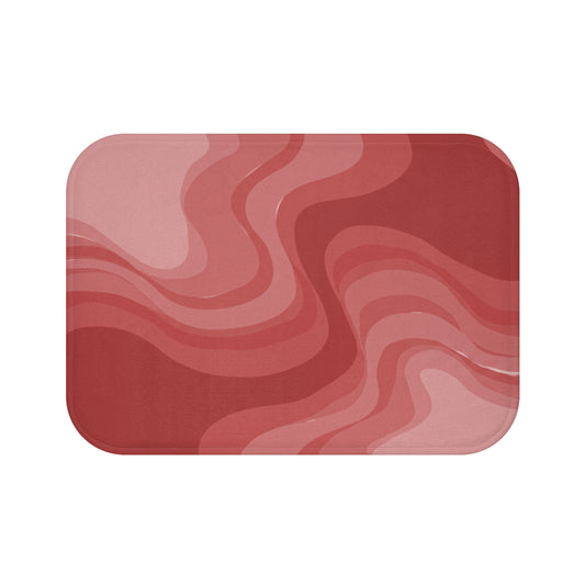 Power Red Wavey 24" x 17" Bath Mat