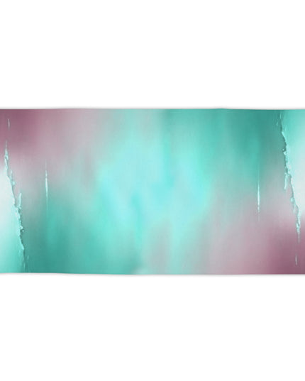 Green Sea Lavender Fog Beach Towel, 30" x 60"