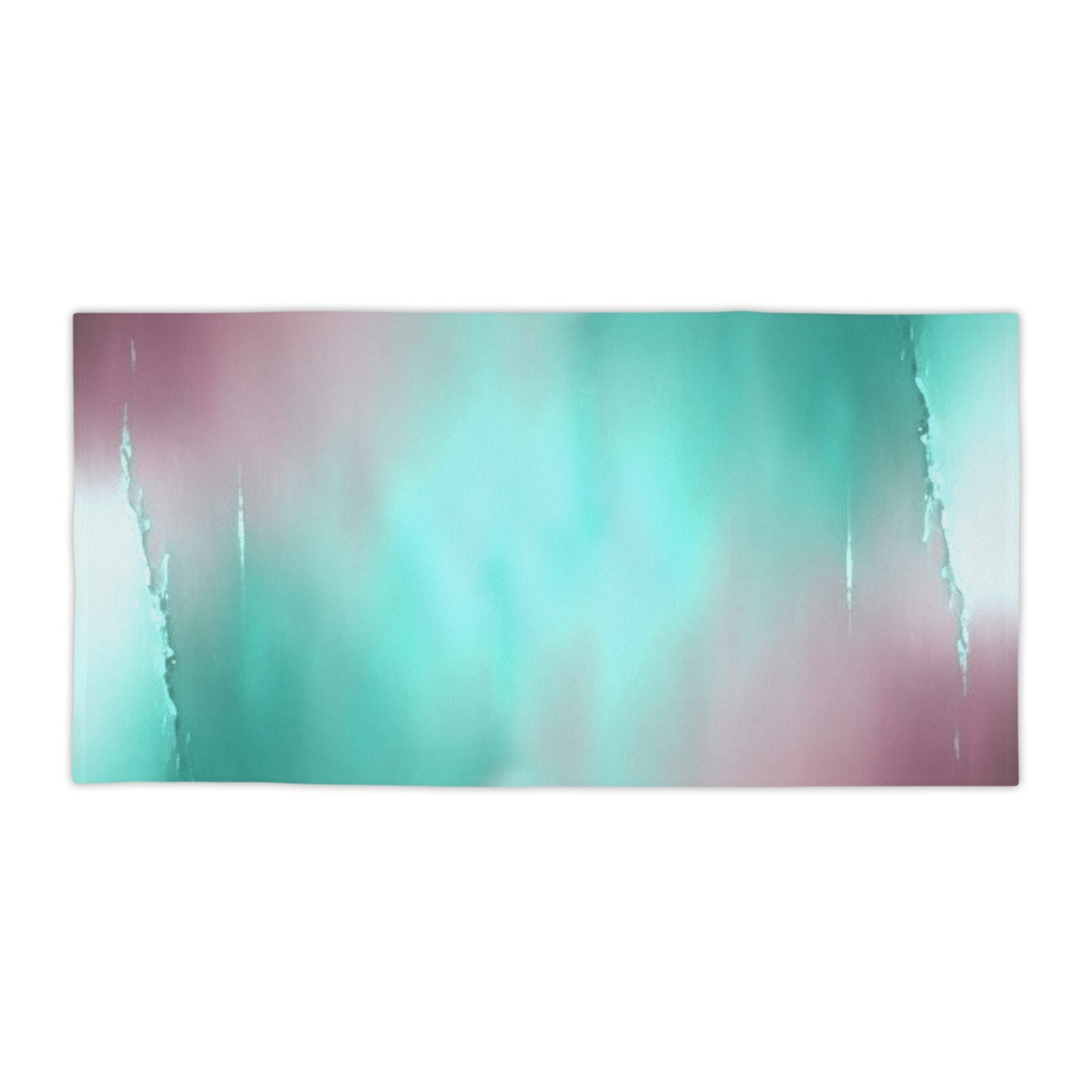 Green Sea Lavender Fog Beach Towel, 30" x 60"