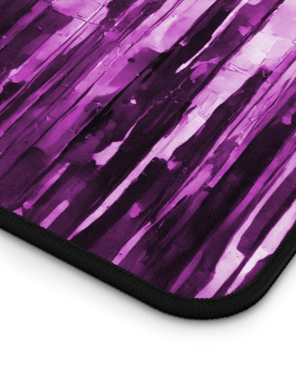 Striped Powder Lavender 12" x 18" Desk Mat