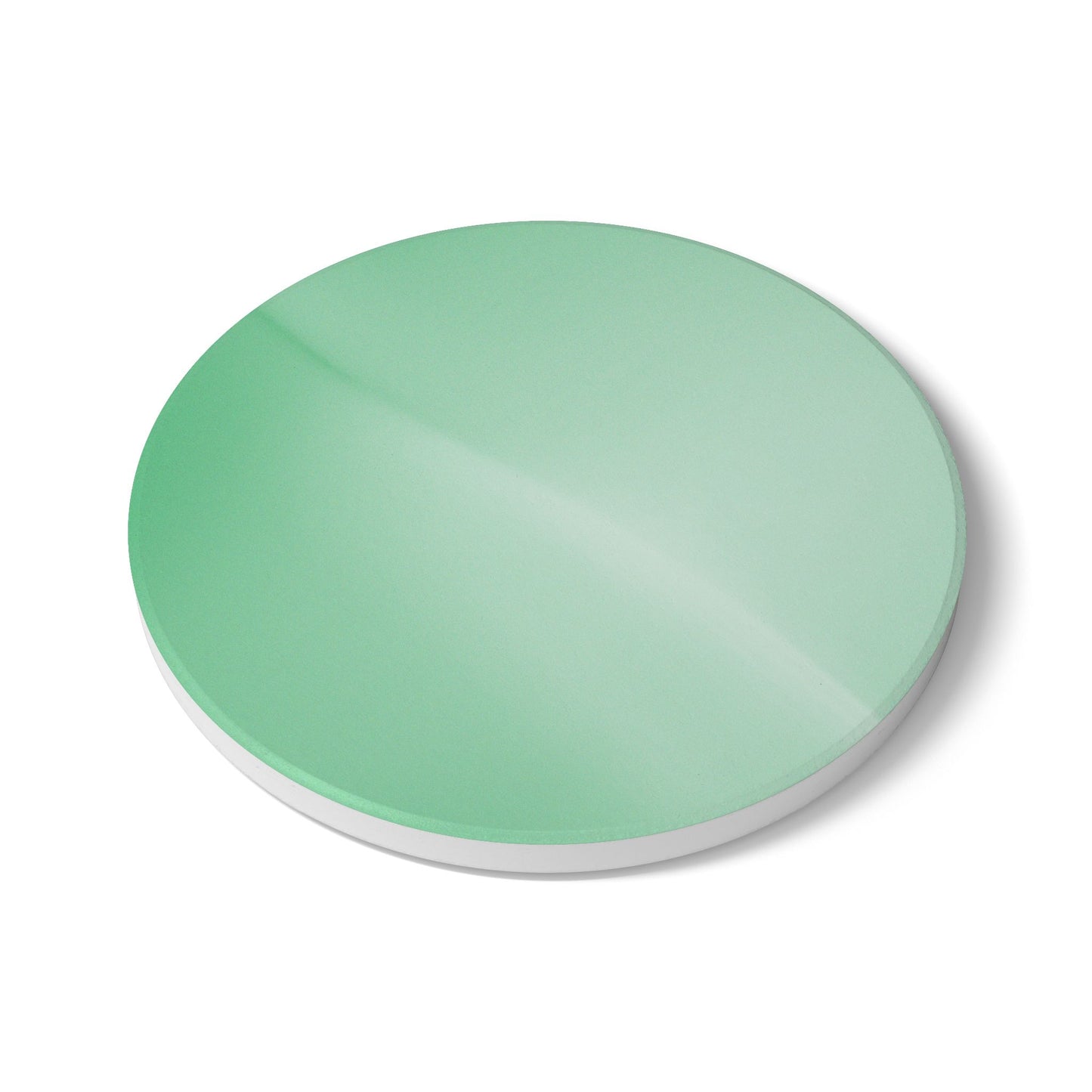 Mint Fade 4" x 4" Round Ceramic Coaster