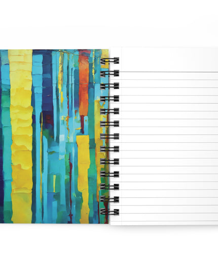 Striped Alpha Spiral Bound Journal, 5" x 7" 150 pages