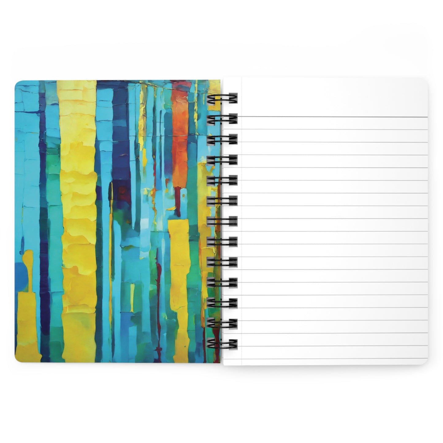 Striped Alpha Spiral Bound Journal, 5" x 7" 150 pages