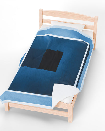 Blue Shadow Velveteen Plush Blanket, 60" x 80"