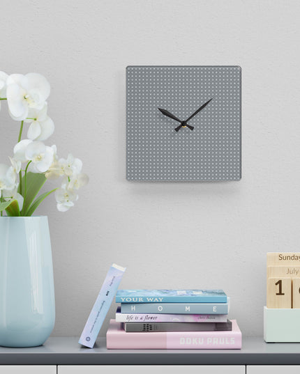 Desaturated Star-crossed Bodies Acrylic Wall Clock, Round or Square, 10.75" x 10.75"