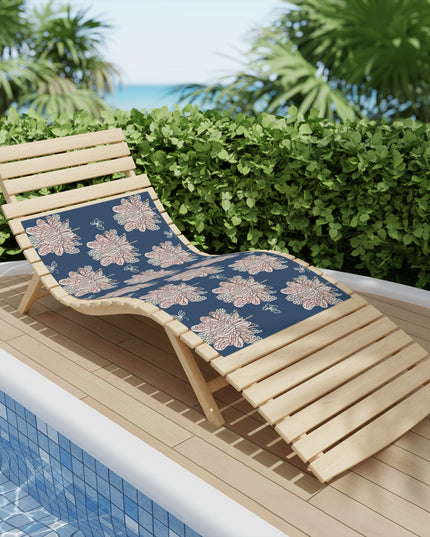 Rose White Floral Butterflies Beach Towel, 24" x 44"