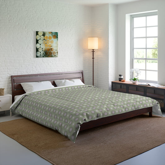 Olive Star-crossed Bodies Comforter, 104" × 88"