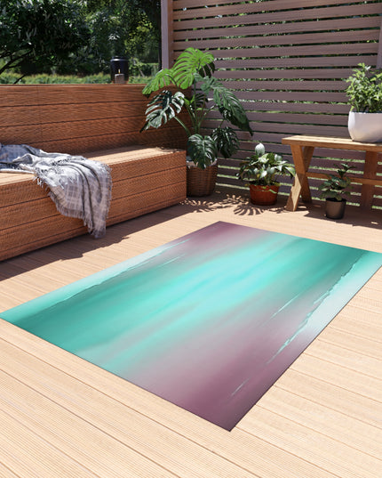 Green Sea Lavender Fog 48" x 72" Outdoor Rug