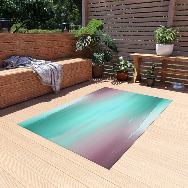 Green Sea Lavender Fog 48" x 72" Outdoor Rug