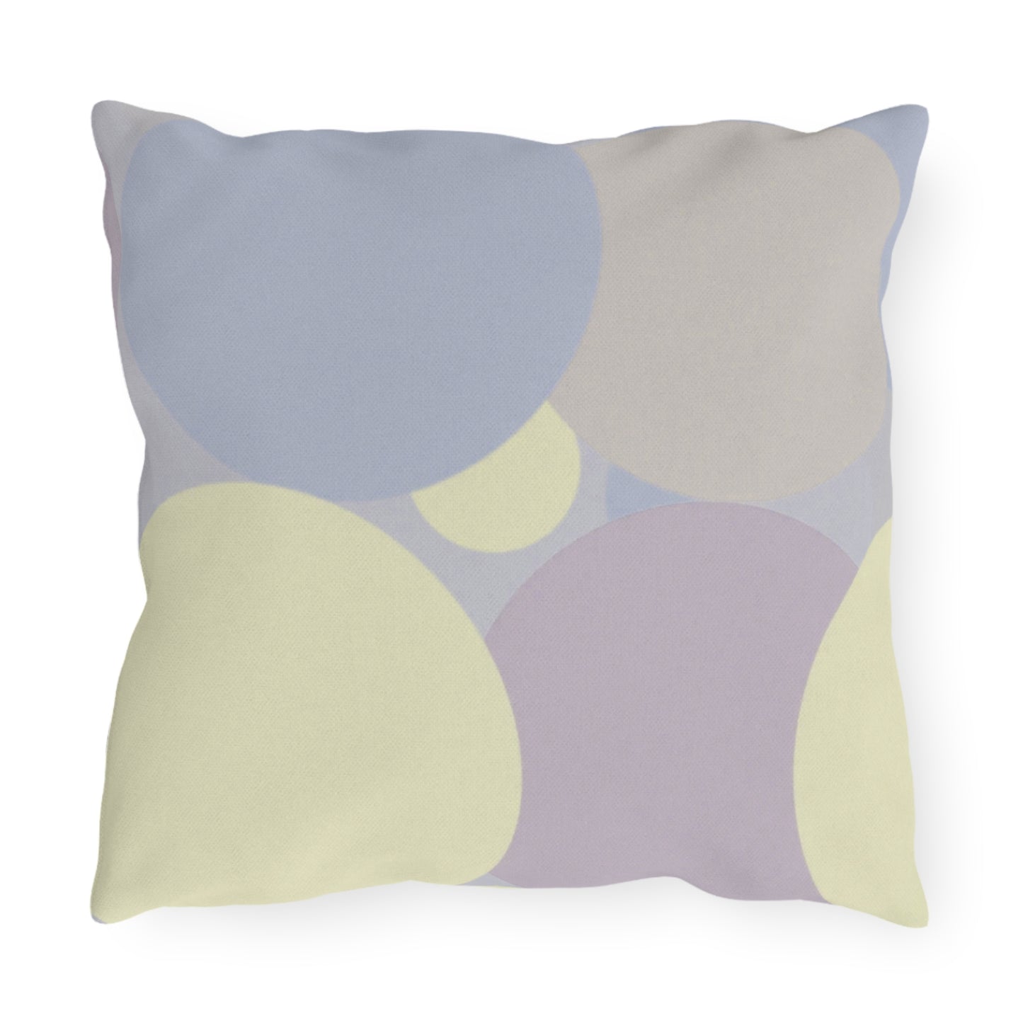 Pastel Soft Blue and Soft White Patches 16" x 16" Outdoor Pillows