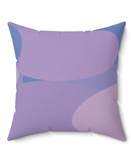 Pastel Purple Family Patches 20" x 20" Faux Suede Square Pillow