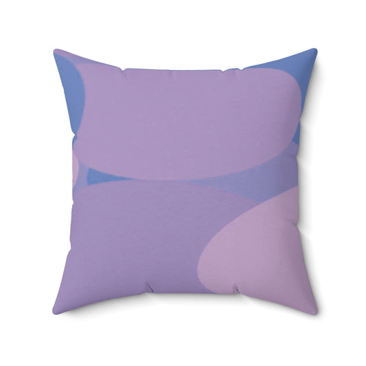 Pastel Purple Family Patches 20" x 20" Faux Suede Square Pillow