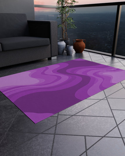 Wavey Purple Wavey 48" x 72" Outdoor Rug