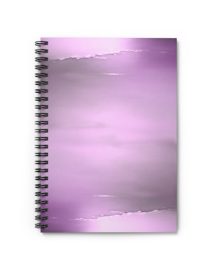 Dark Pink Sea Amethyst Fog Spiral Notebook - Ruled Line, 6" x 8", 118 pages