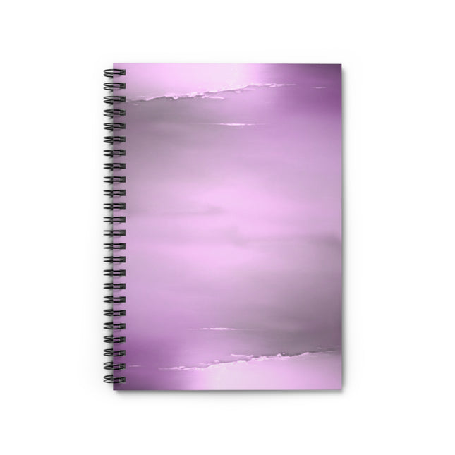 Dark Pink Sea Amethyst Fog Spiral Notebook - Ruled Line, 6" x 8", 118 pages