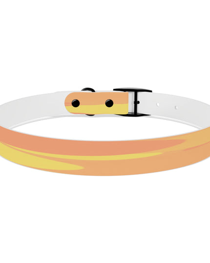 Pastel Bright Oranges Patches Extra Large Dog Collar