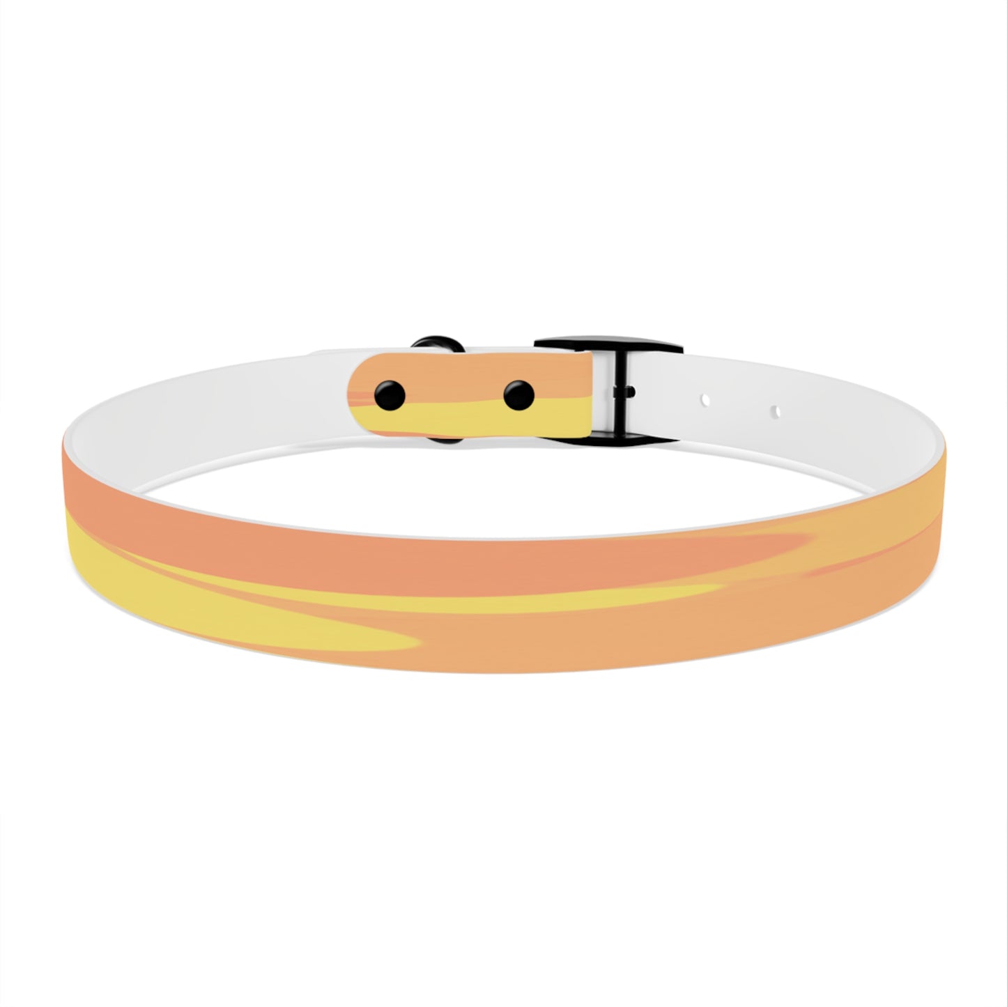 Pastel Bright Oranges Patches Extra Large Dog Collar