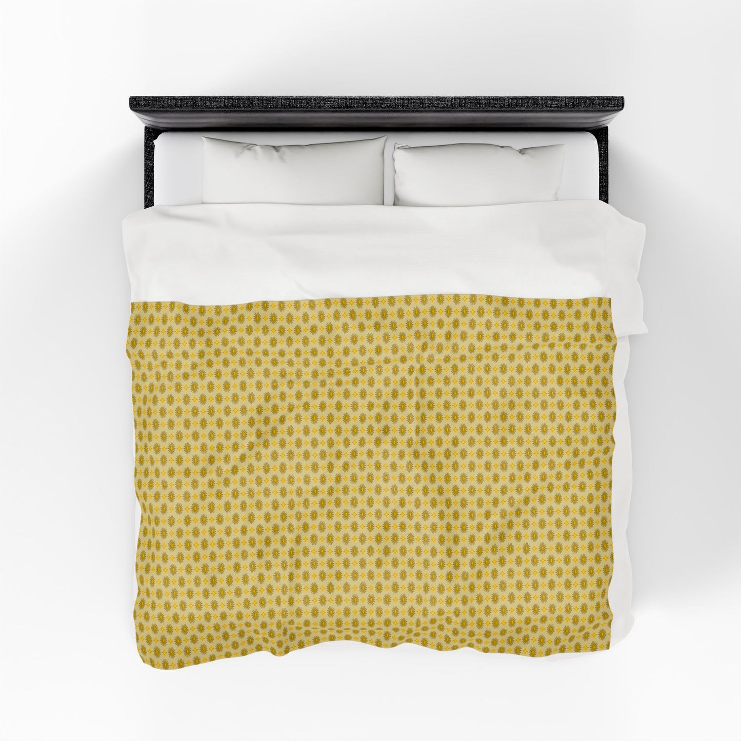Lemongrass Star-crossed Bodies Velveteen Plush Blanket, 60" x 80"