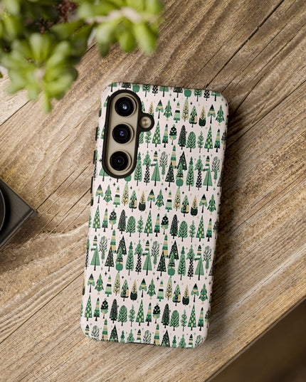 Mini Vintage Green Trees Samsung Galaxy S24 Plus Tough Cases