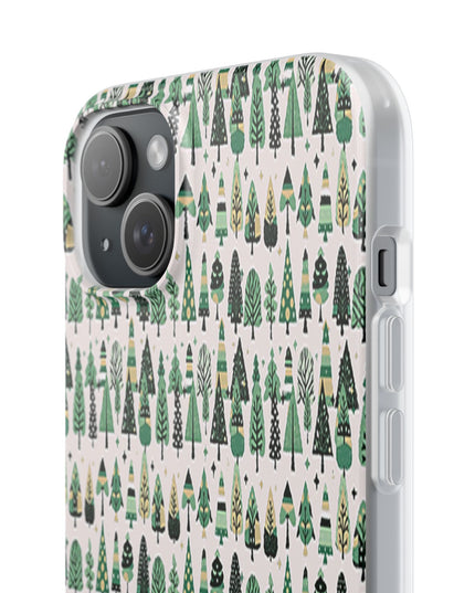 Mini Vintage Green Trees Iphone 15 Plus Flexi Case