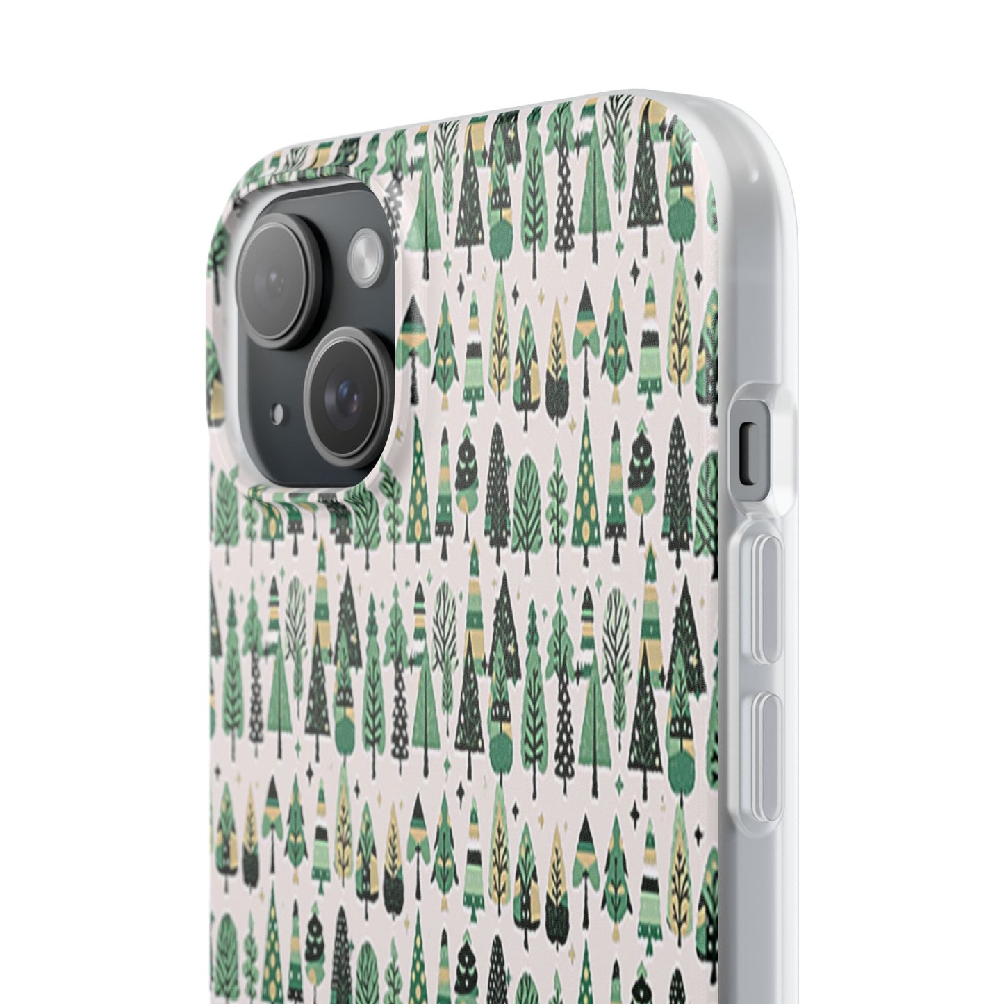 Mini Vintage Green Trees Iphone 15 Plus Flexi Case