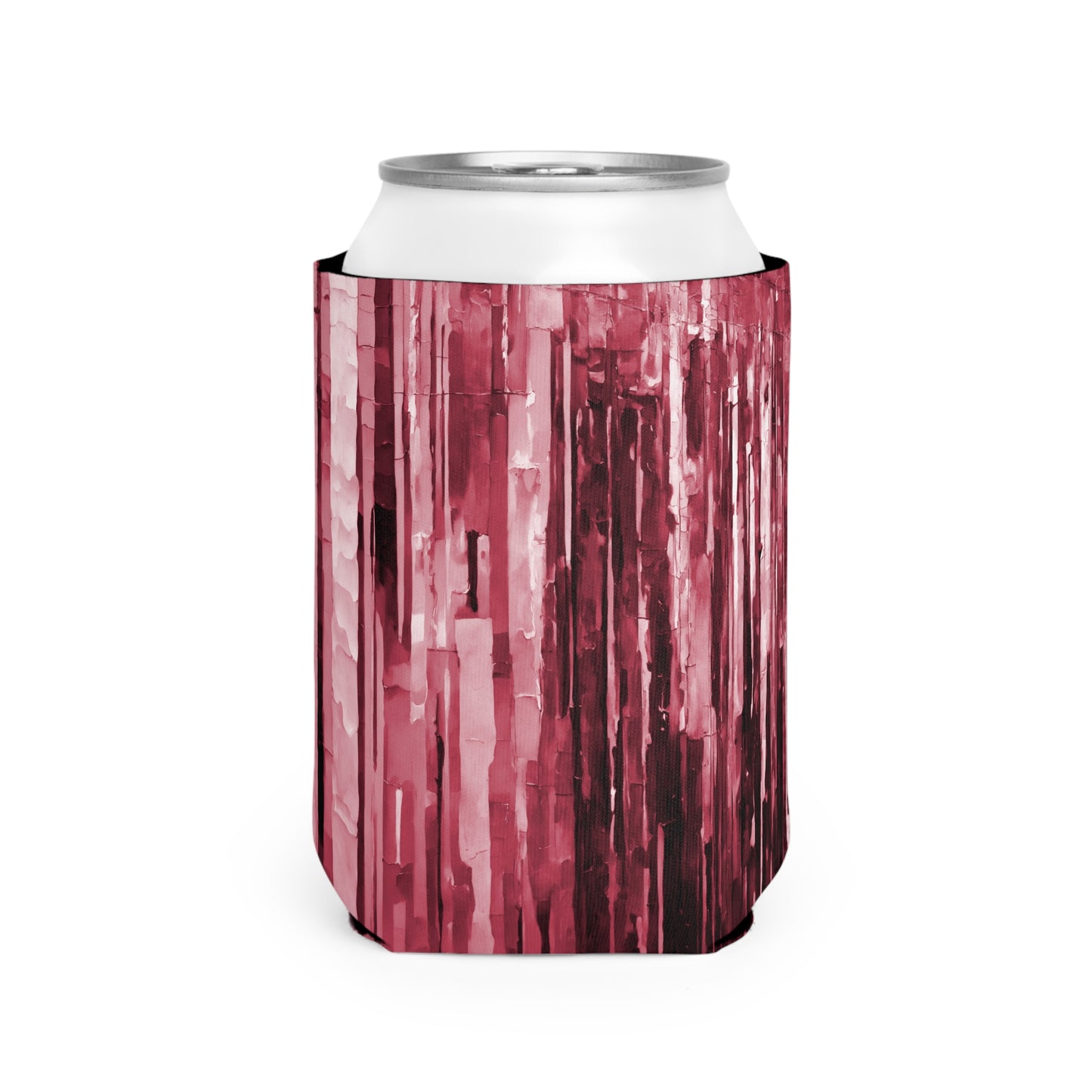 Striped Ruby 12 oz Can Cooler Sleeve