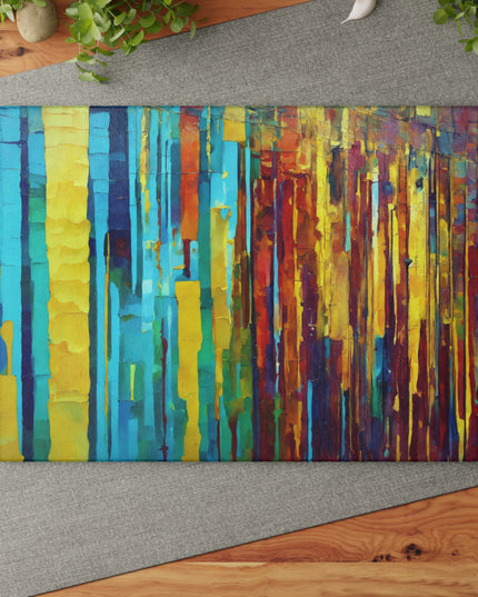 Striped Alpha 11" x 15" Glass Cutting Board