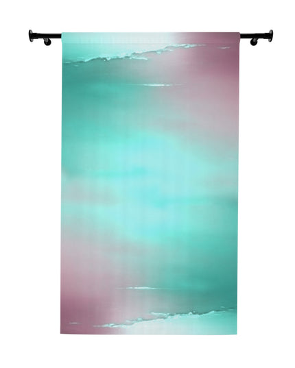 Green Sea Lavender Fog Window Curtain, 50" x  84", blackout