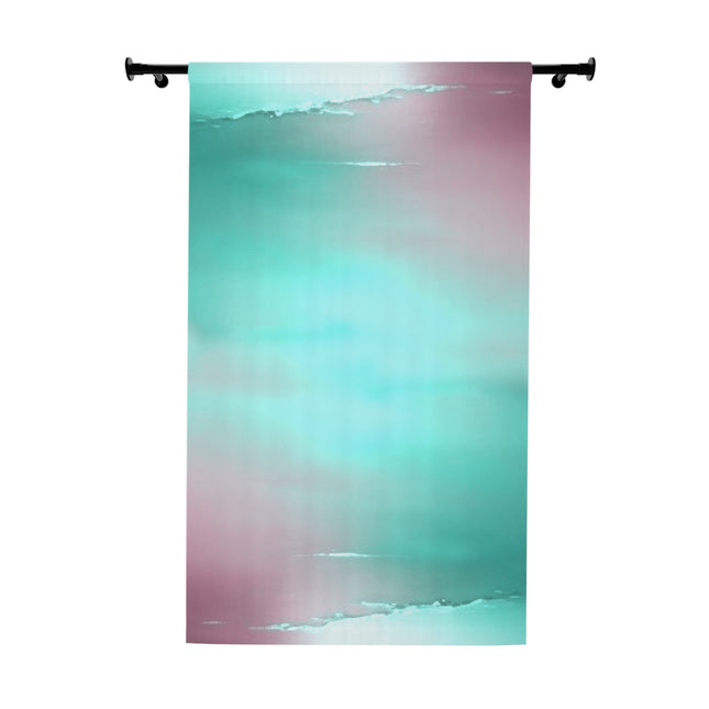 Green Sea Lavender Fog Window Curtain, 50" x  84", blackout