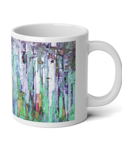 Striped Pastels 20 oz White Glossy Jumbo Mug