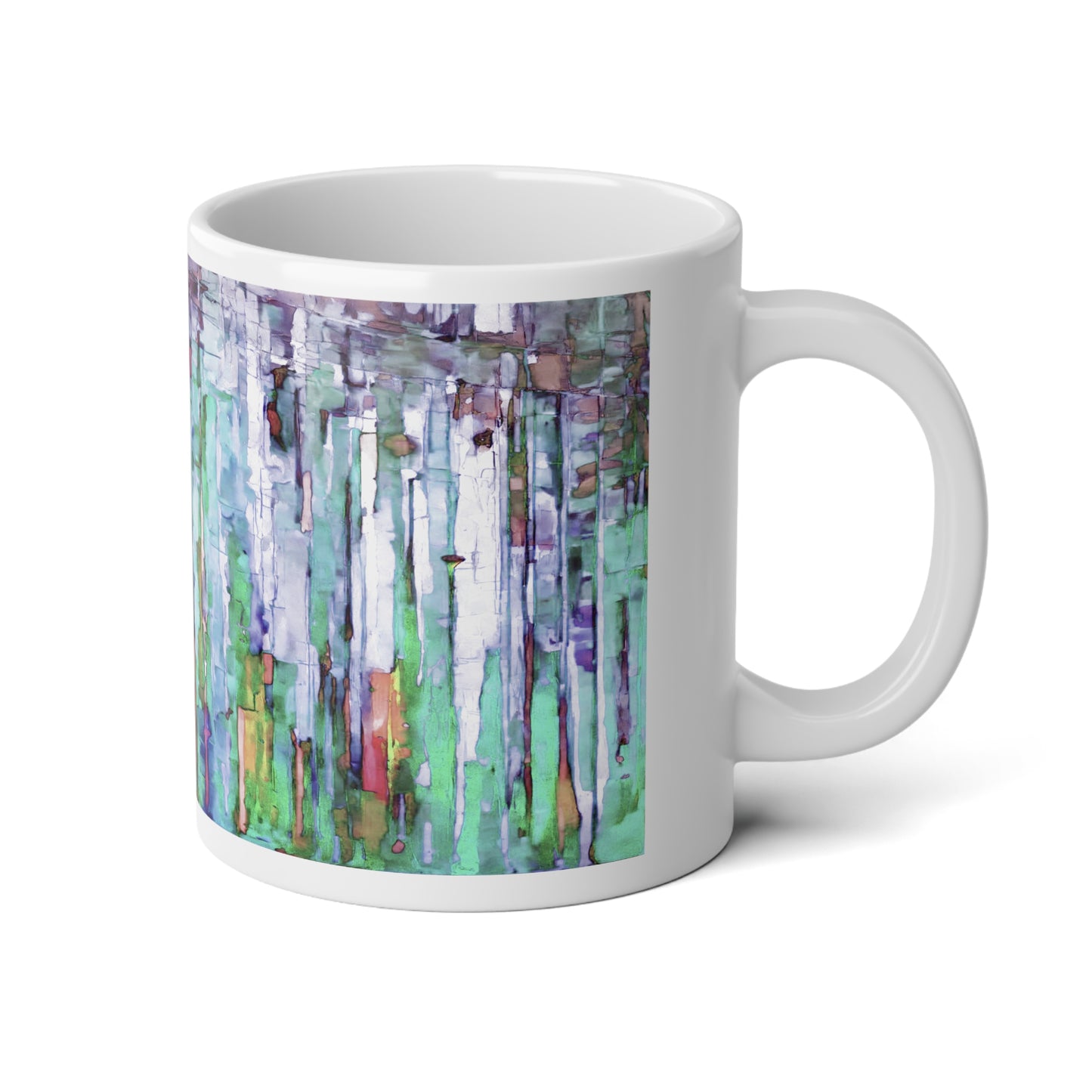 Striped Pastels 20 oz White Glossy Jumbo Mug