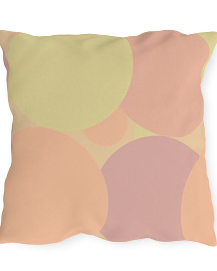 Pastel Hot Peach Patches 20" x 20" Outdoor Pillow