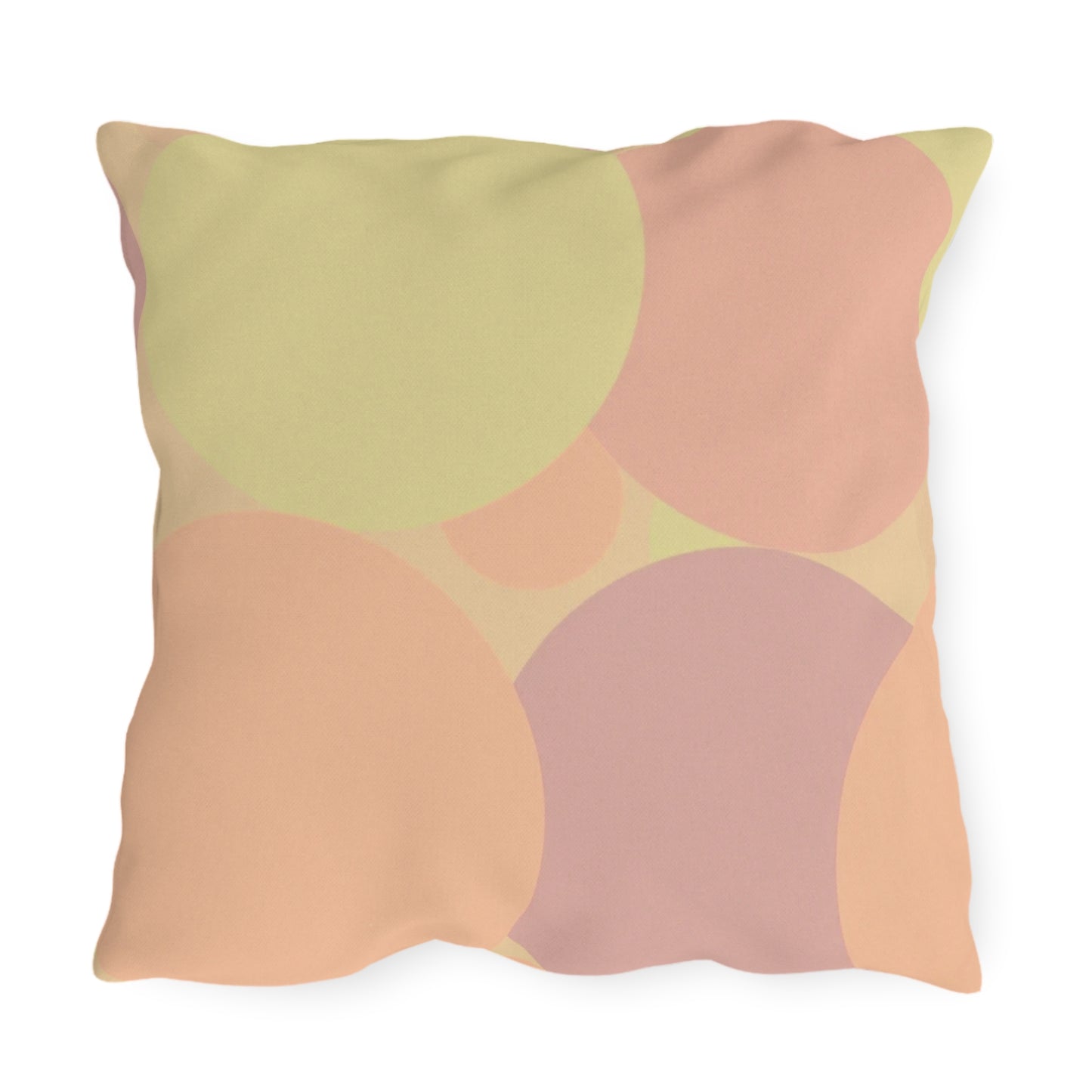 Pastel Hot Peach Patches 20" x 20" Outdoor Pillow