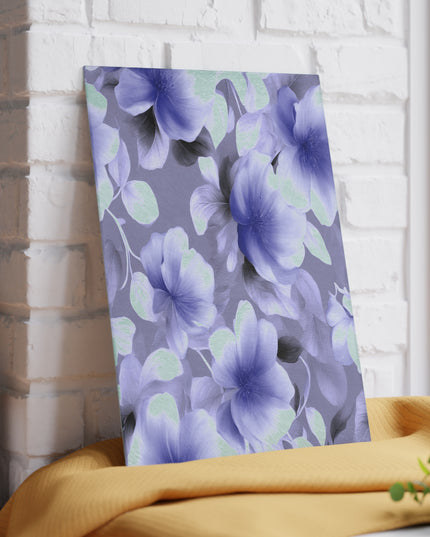 Indigo Blossom Floral Bunch Glass Cutting Board, 8" x 11"