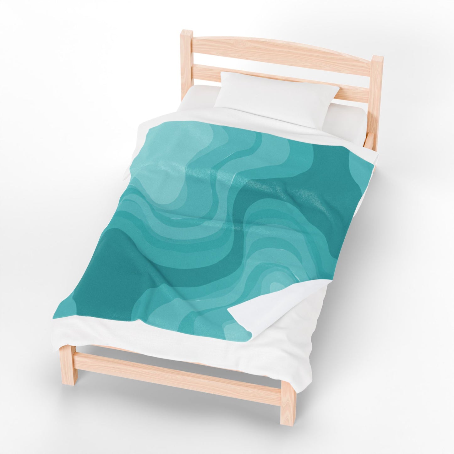 Tif Green Wavey Velveteen Plush Blanket, 50" x 60"