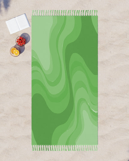 Greenie Meanie Wavey 38" × 81" Boho Beach Cloth