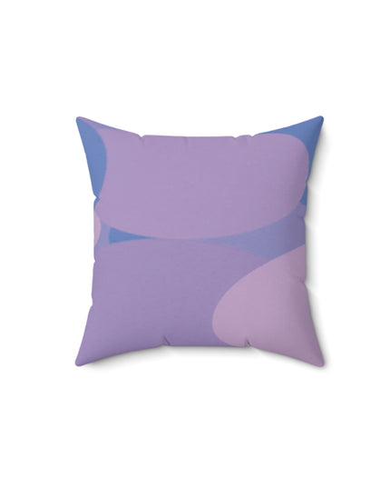 Pastel Purple Family Patches 14" x 14" Faux Suede Square Pillow