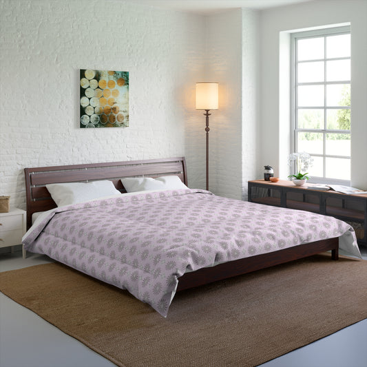 Pink Mornings Star-crossed Bodies Comforter, 104" × 88"