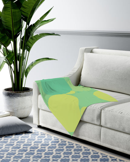 Pastel Green Patches Baby Swaddle 30″×40″ Blanket