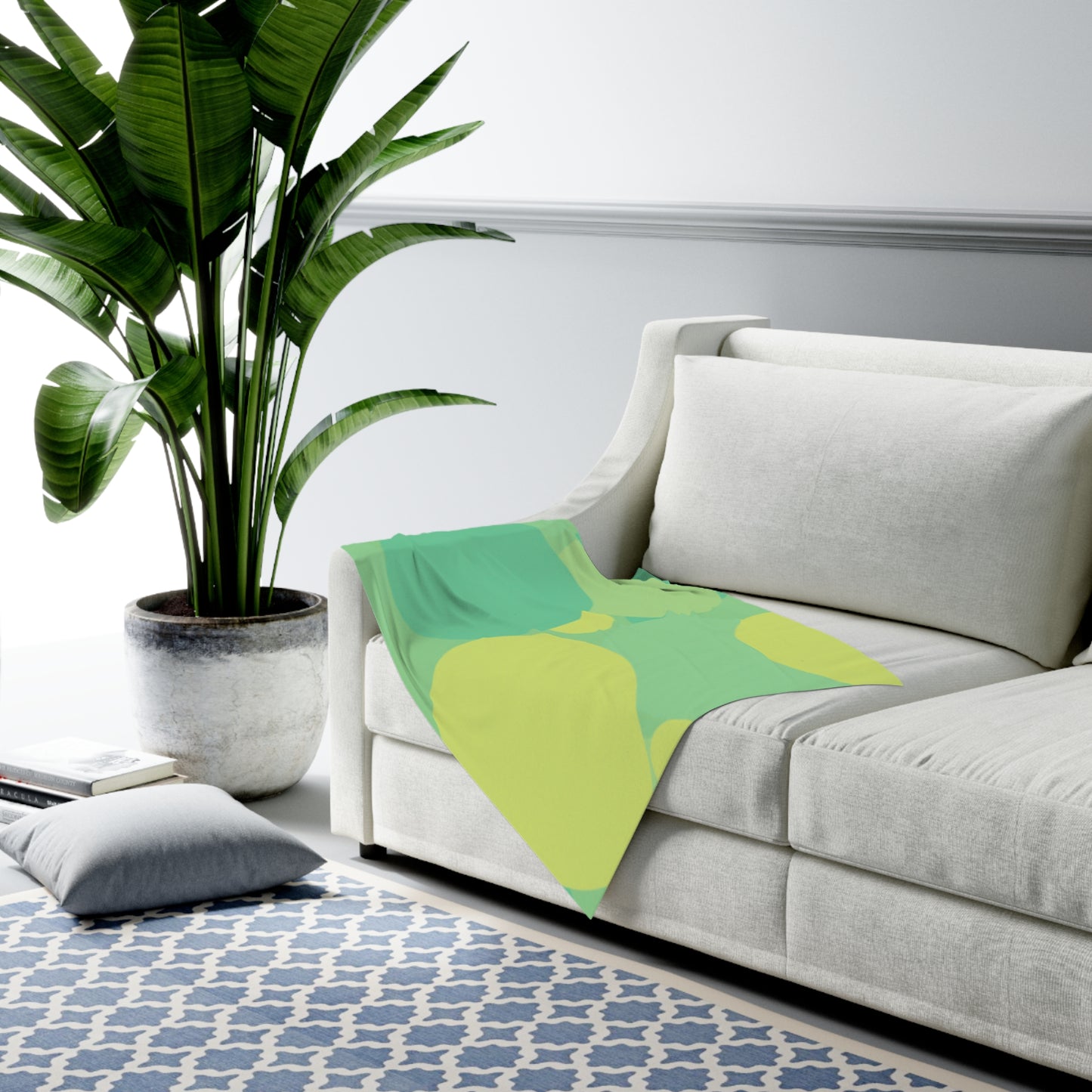 Pastel Green Patches Baby Swaddle 30″×40″ Blanket