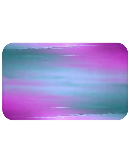 Dark Blue Green Sea Purple Fog 34" x 21" Bath Mat