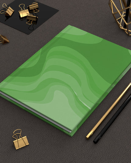 Greenie Meanie Wavey 5.75" x 8" Hardcover Journal Matte with 150 lined pages
