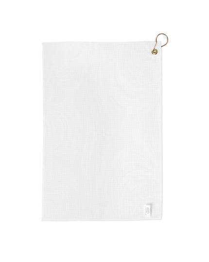 Uzi Spiral Light Brown Golf Towel, 16" x 24"