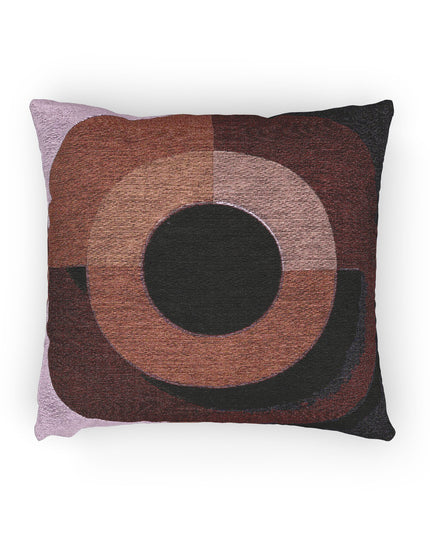 Red Eyepiece Woven Pillow, 17" x 18"