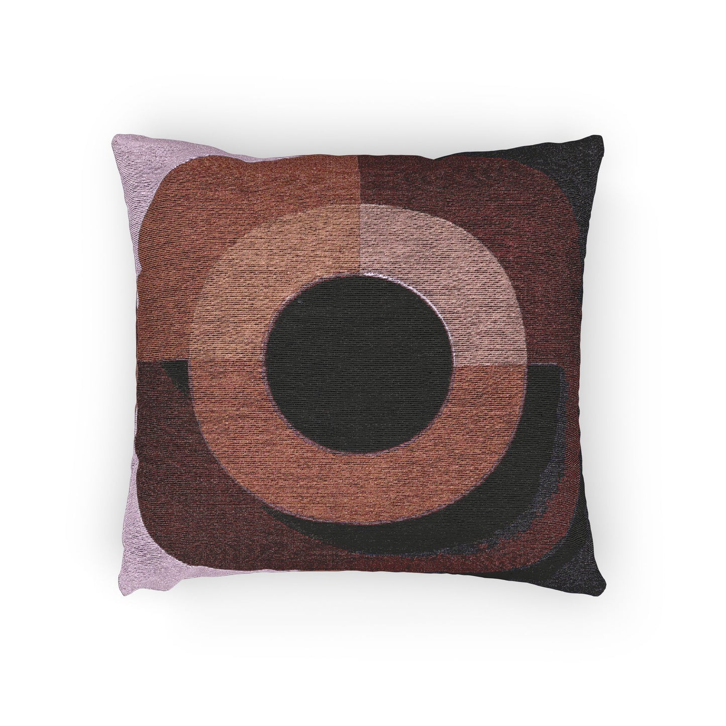 Red Eyepiece Woven Pillow, 17" x 18"