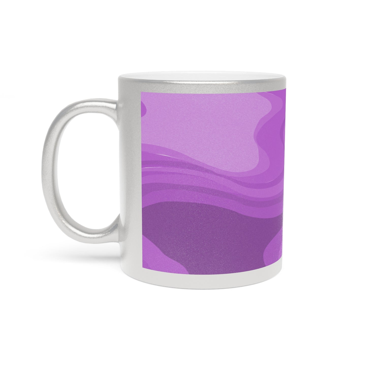 Wavey Purple Wavey 11 oz Metallic Mug (Silver\Gold)