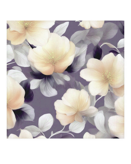 White Blush Floral Bunch Face Towel, 13" x 13"